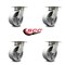 Service Caster 6 Inch Kingpinless Semi Steel Wheel Swivel Top Plate Caster SCC, 4PK SCC-KP30S620-SSR-4 - alternate 3